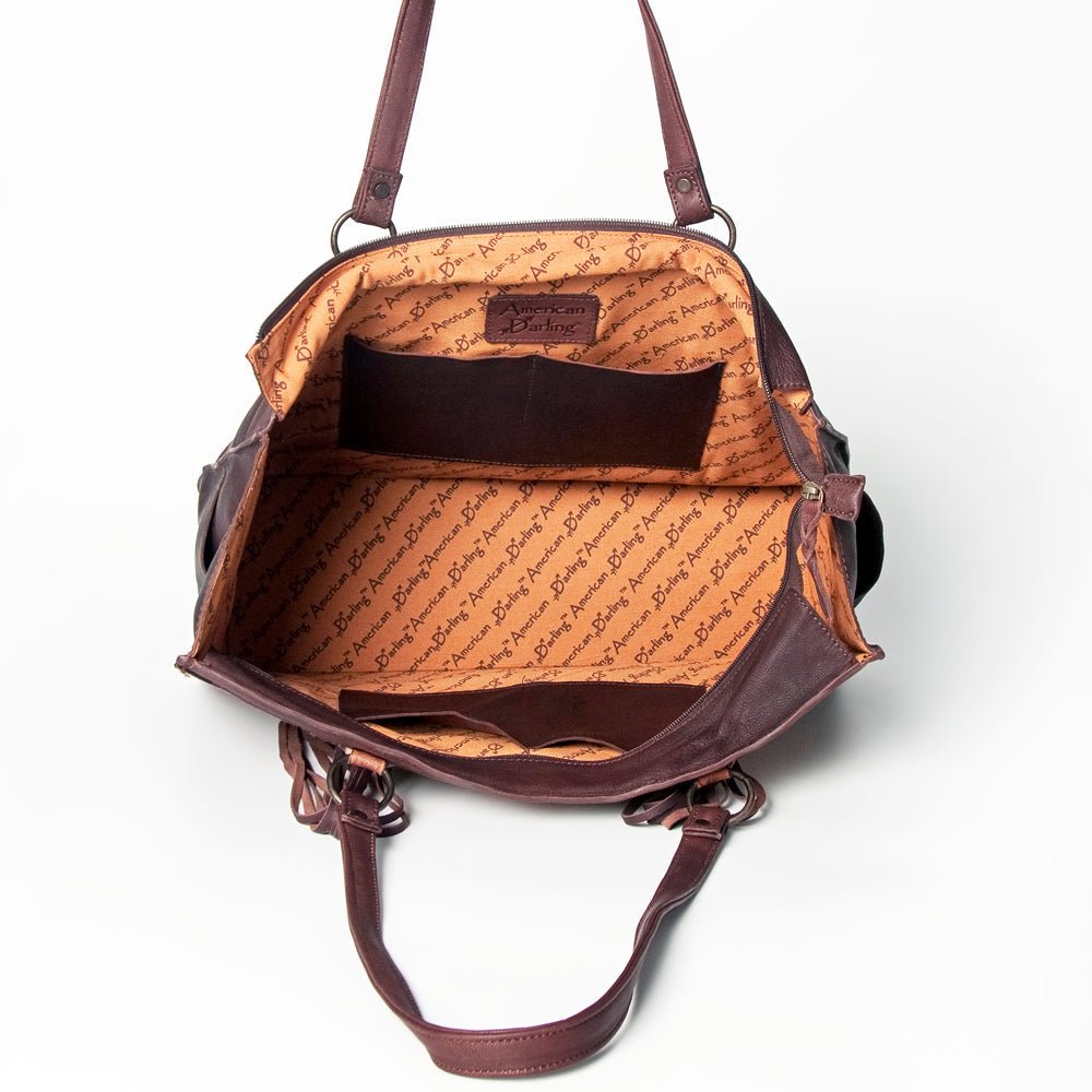 American Darling Hand Tooled Hair-On Genuine Leather