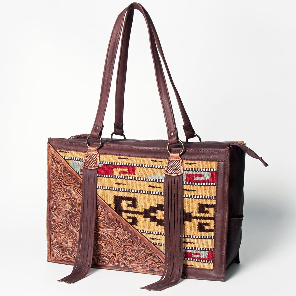 American Darling Hand Tooled Hair-On Genuine Leather