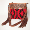 American Darling Signature Crossbody Hand Tooled Saddle Blanket Genuine Leather Western Women Bag Handbag Purse | for Cute
