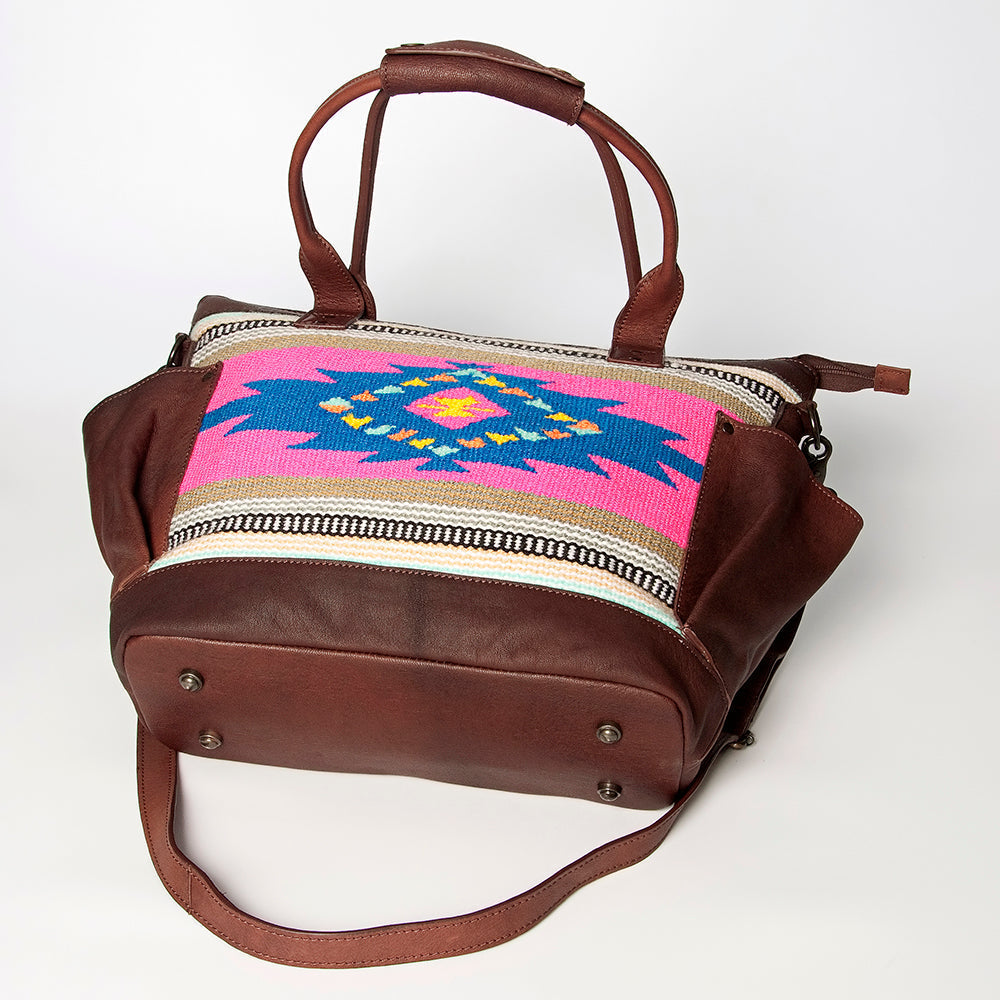 American Darling Tote Upcycled Wool Genuine Leather