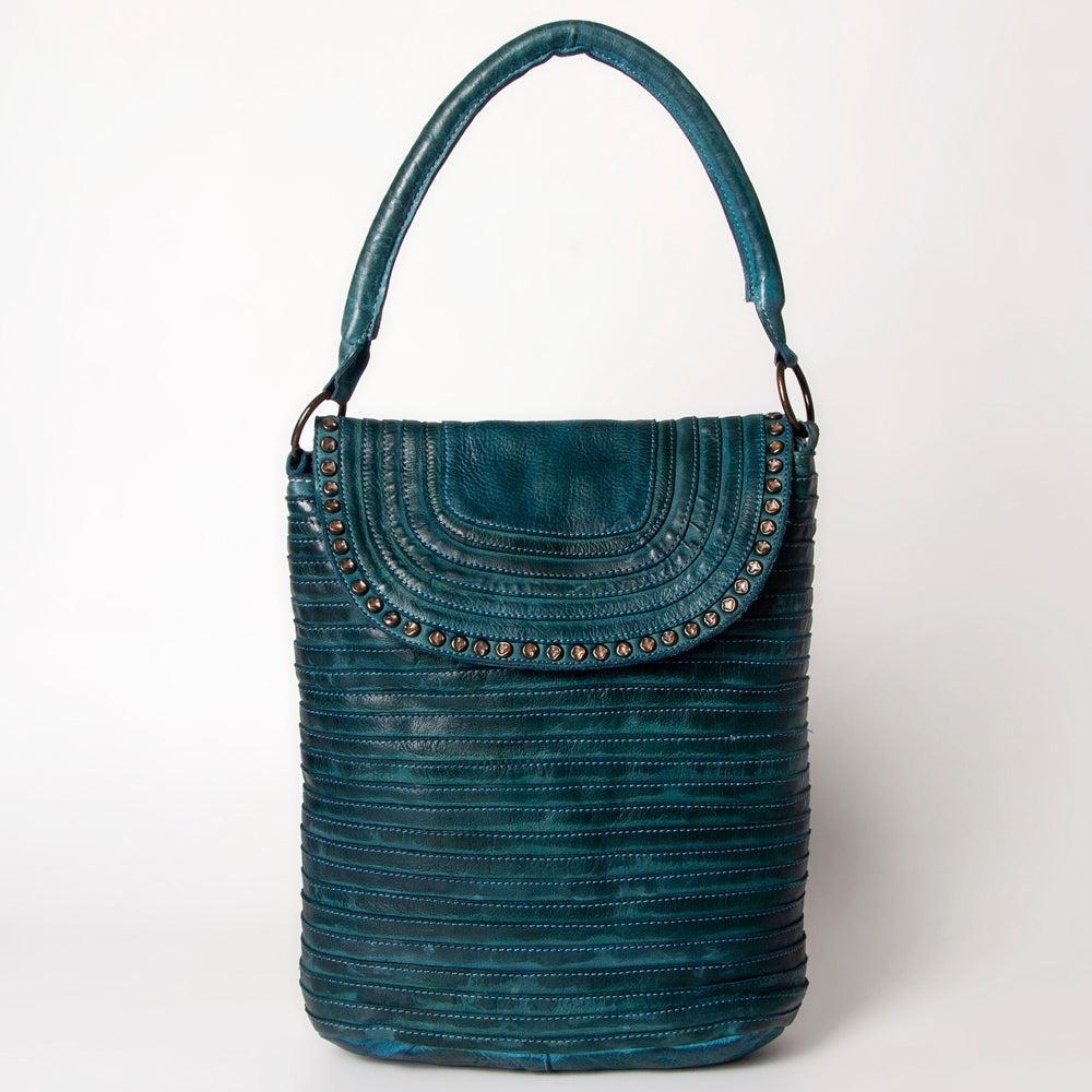 Never Mind Tote Vintage Handmade Genuine Cowhide Leather