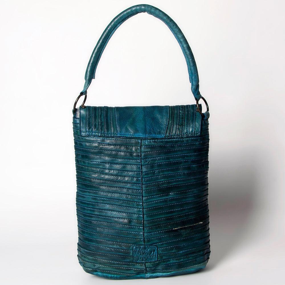 Never Mind Tote Vintage Handmade Genuine Cowhide Leather