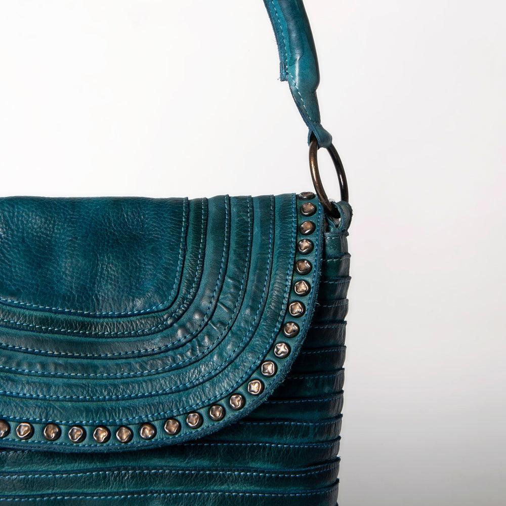 Never Mind Tote Vintage Handmade Genuine Cowhide Leather