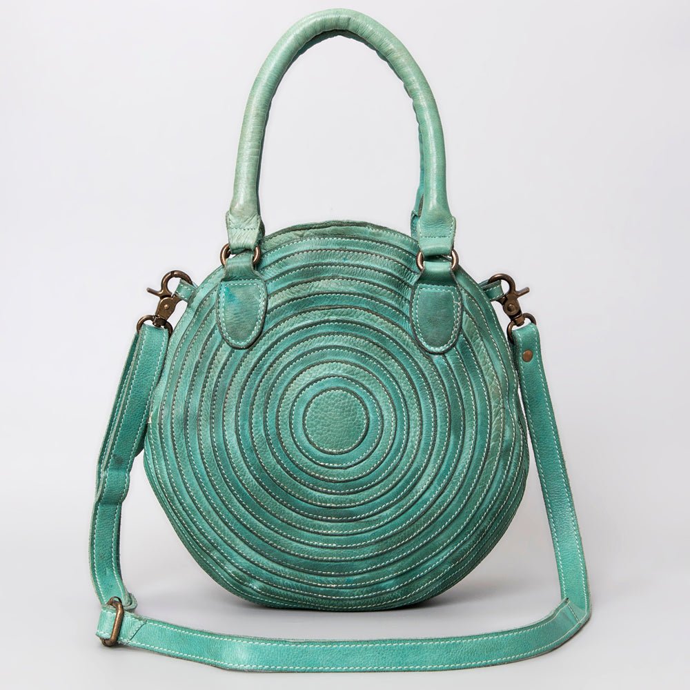 Never Mind Tote Vintage Handmade Genuine Cowhide Leather
