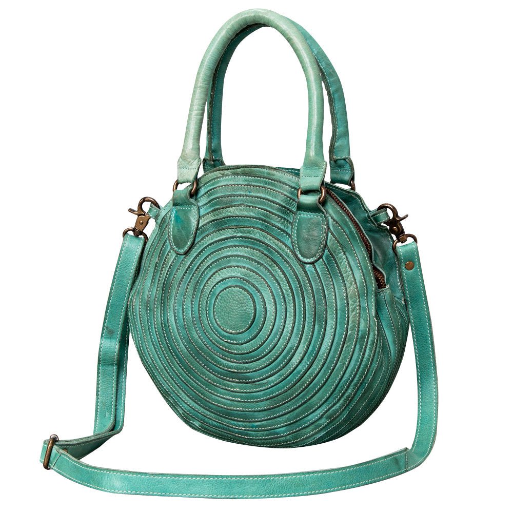 Never Mind Tote Vintage Handmade Genuine Cowhide Leather