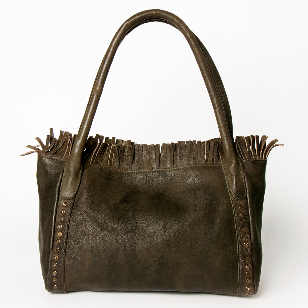 Never Mind Nmbgm110B Tote Vintage Handmade Genuine Cowhide Leather Women Bag Western Handbag Purse