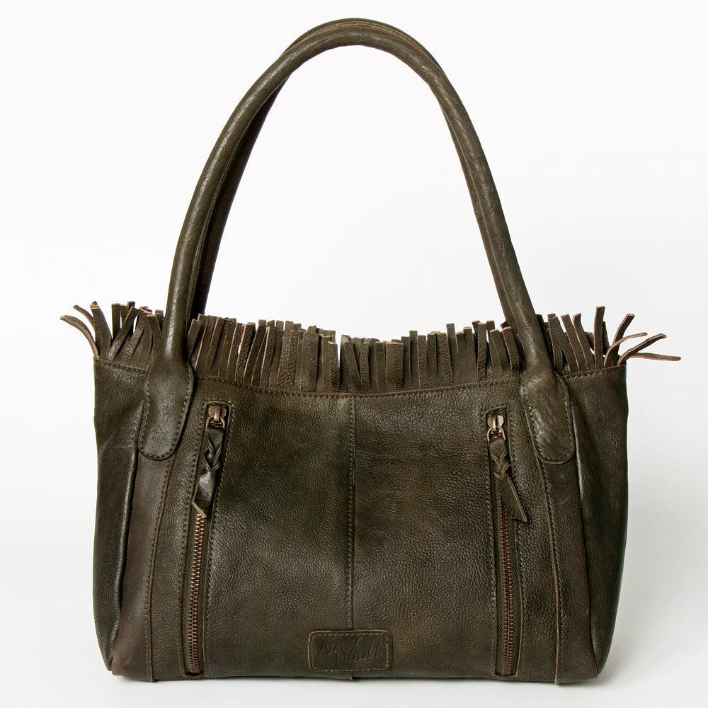 Never Mind Tote Vintage Handmade Genuine Cowhide Leather