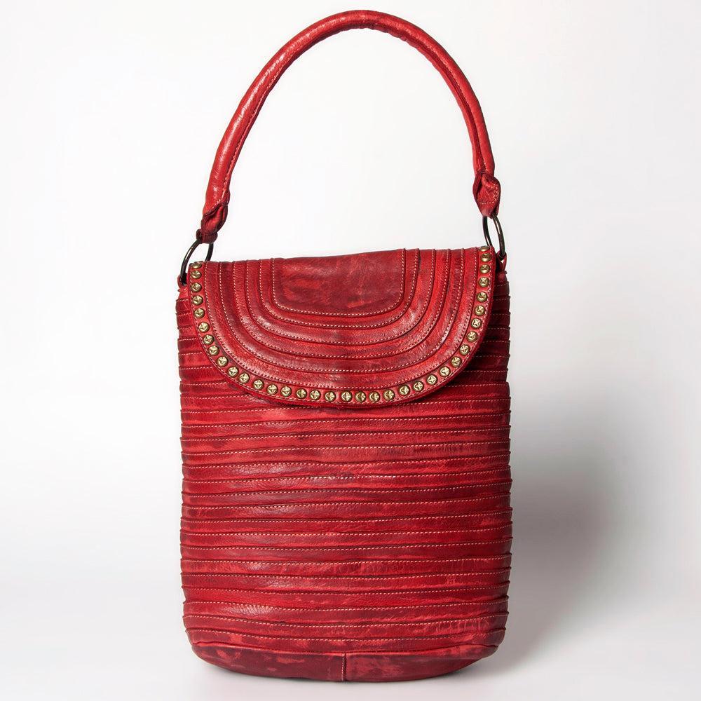 Never Mind Tote Vintage Handmade Genuine Cowhide Leather