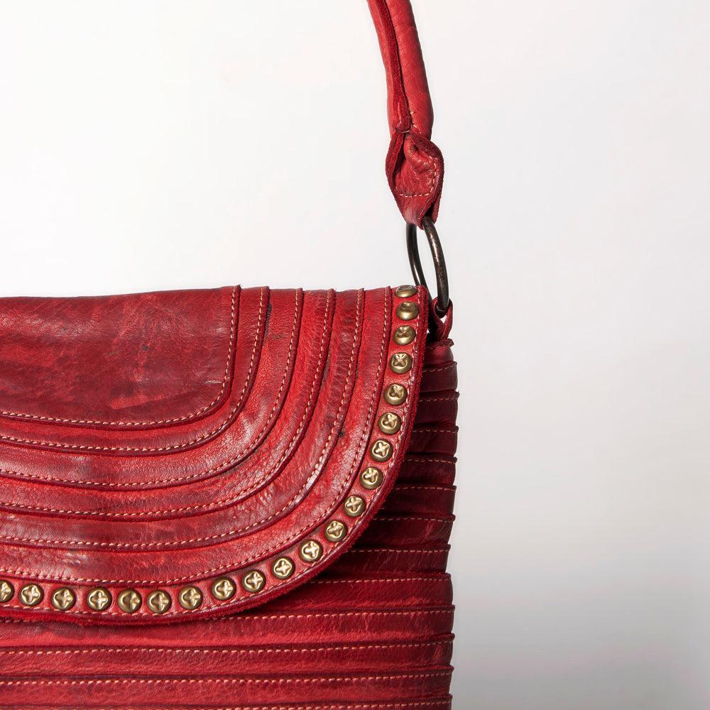 Never Mind Tote Vintage Handmade Genuine Cowhide Leather