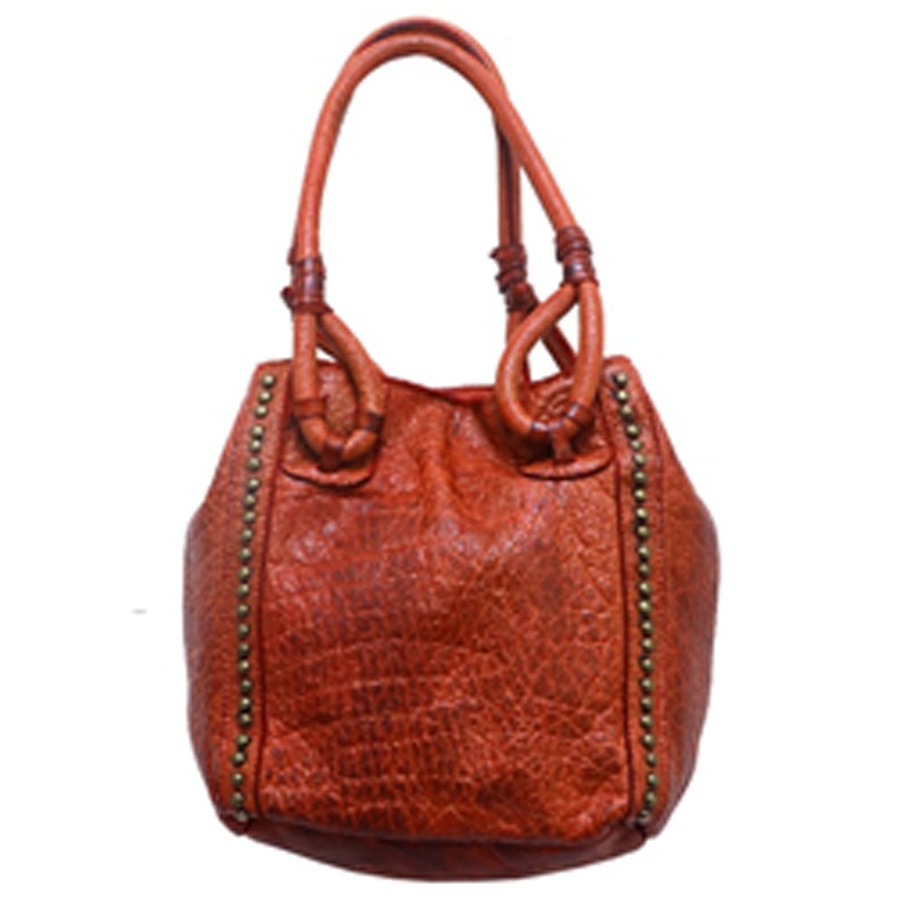 Never Mind Tote Vintage Handmade Genuine Cowhide Leather