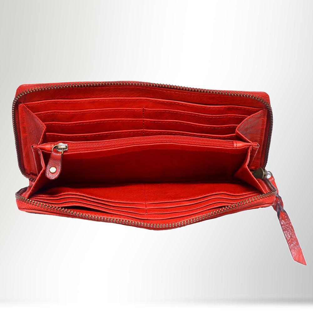 Never Mind Wallet Vintage Handmade Genuine Cowhide Leather