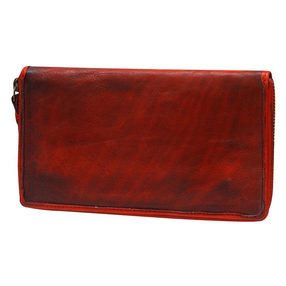 Never Mind Wallet Vintage Handmade Genuine Cowhide Leather