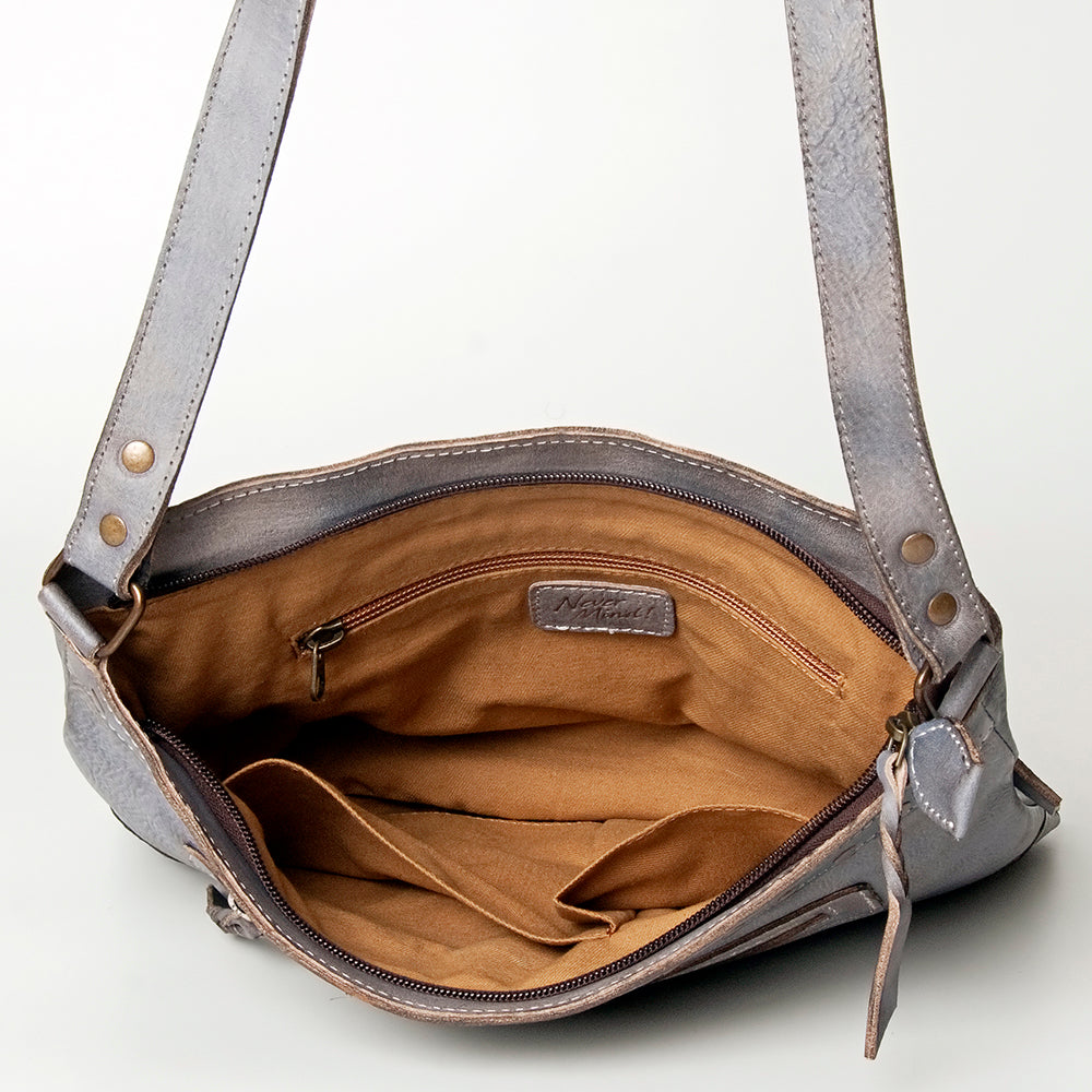Never Mind Crossbody Vintage Handmade Genuine Cowhide Leather