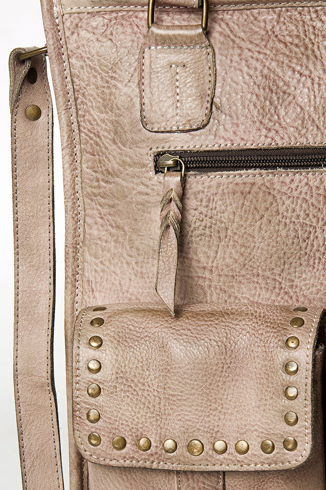 Never Mind Tote Vintage Handmade Genuine Cowhide Leather