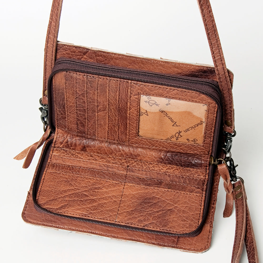 American Darling Organiser Bag Handcrafted from Crocodile Embossed Genuine Leather with YKK Zipper and Detachable Strap