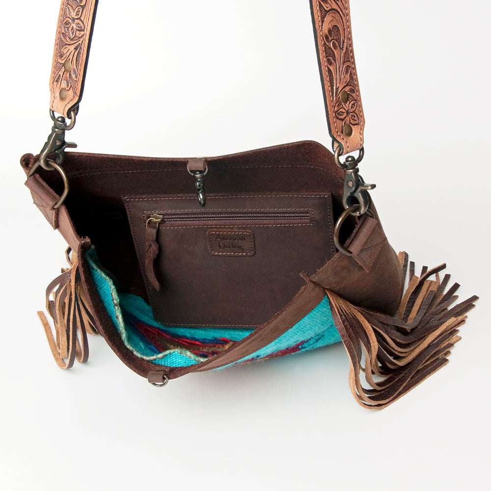 American Darling Large Crossbody Saddle Blanket Genuine Leather Western Women Bag Handbag Purse | Western Crossbody Bag | Travel Crossbody Bags | College Crossbody Bag | Casual Crossbody Bag