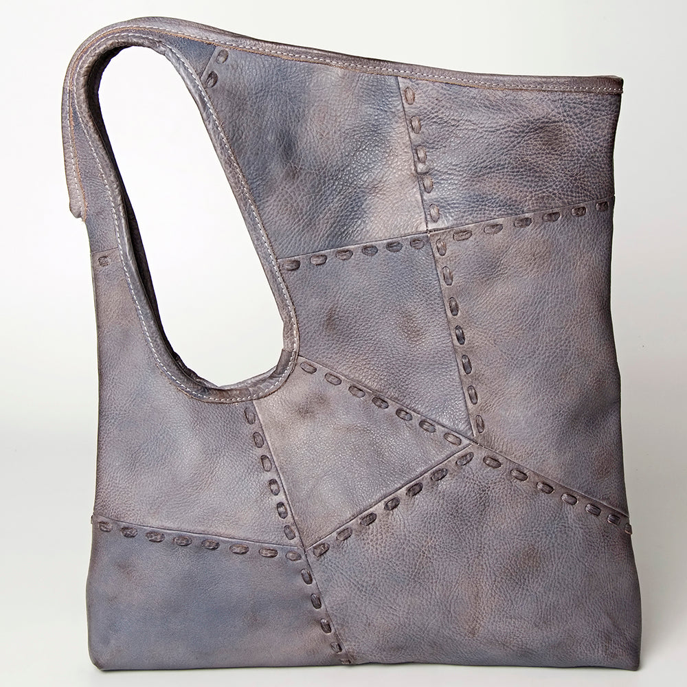 Never Mind Tote Vintage Handmade Genuine Cowhide Leather