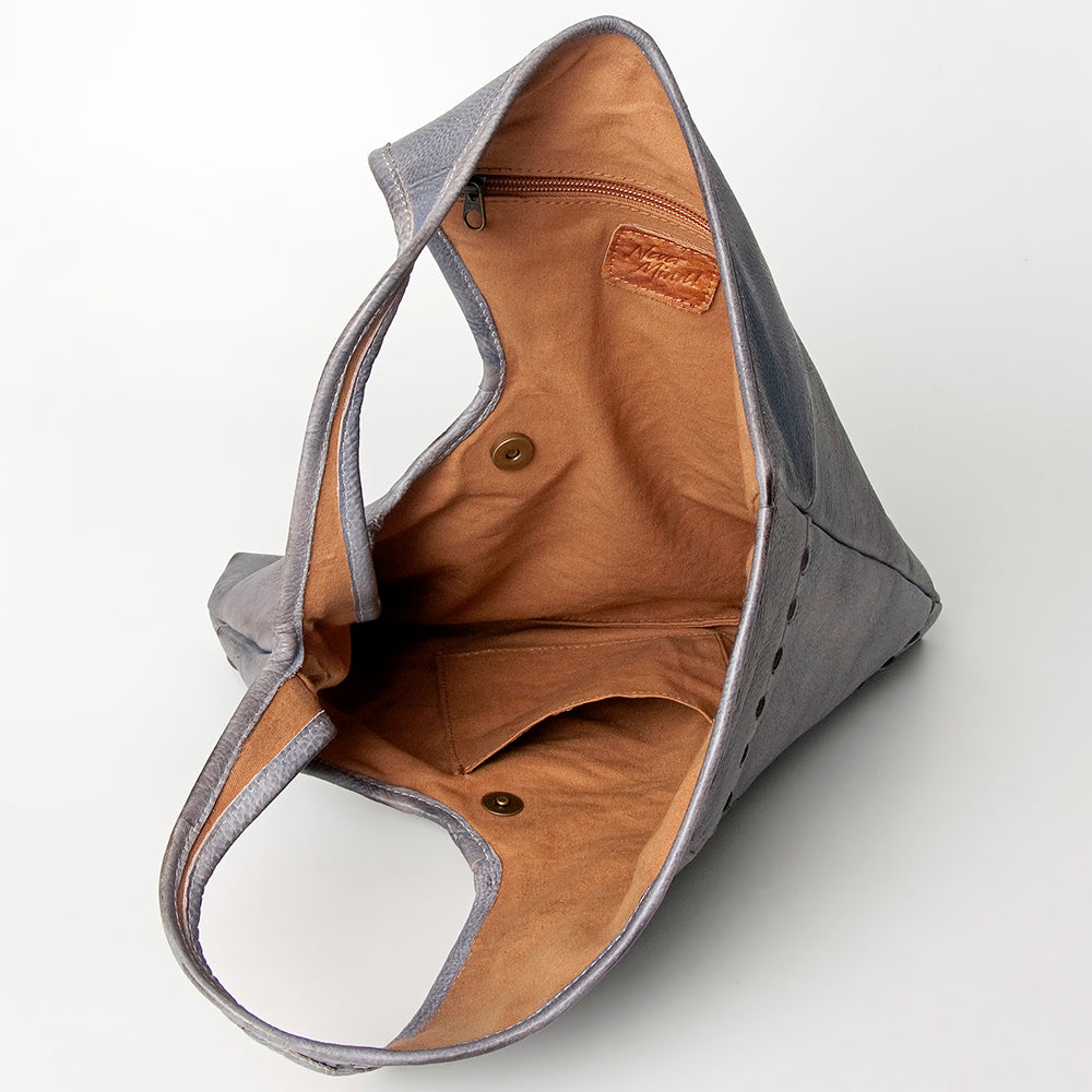 Never Mind Tote Vintage Handmade Genuine Cowhide Leather