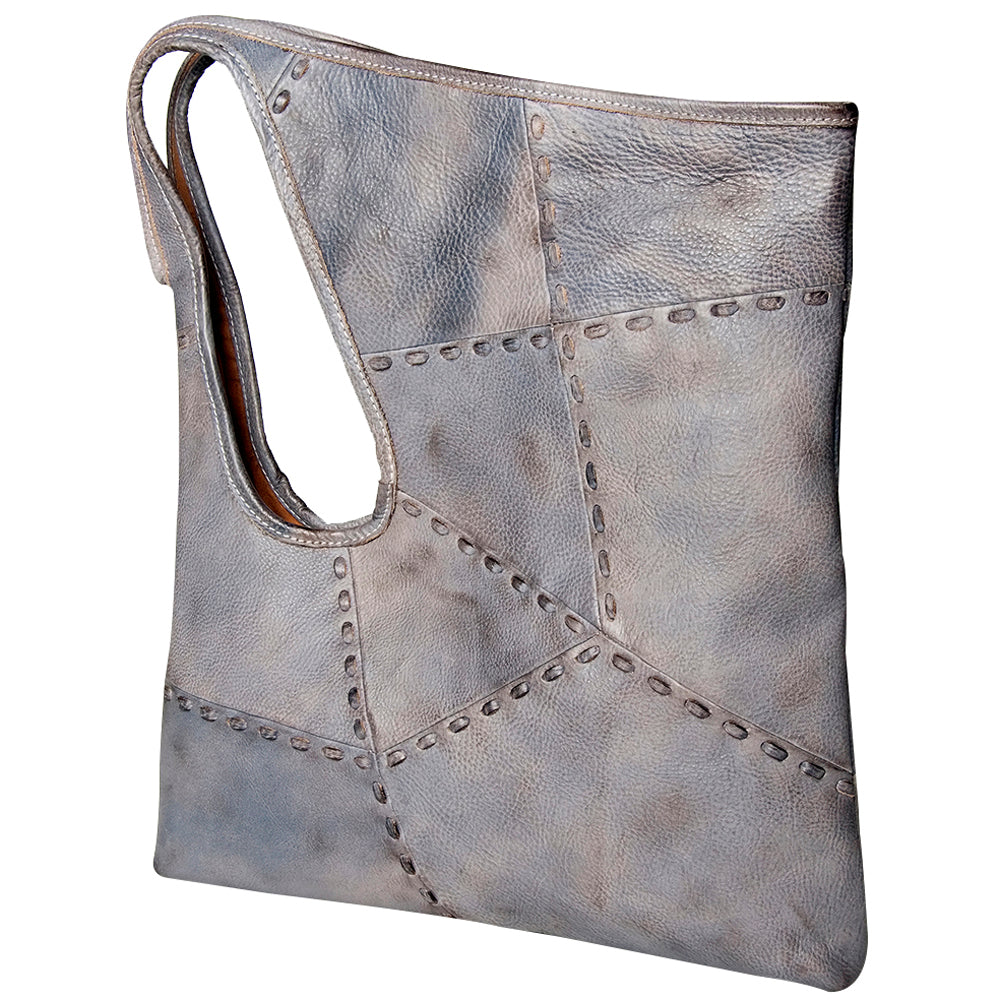 Never Mind Tote Vintage Handmade Genuine Cowhide Leather