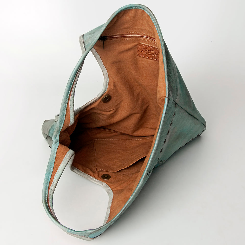 Never Mind Tote Vintage Handmade Genuine Cowhide Leather