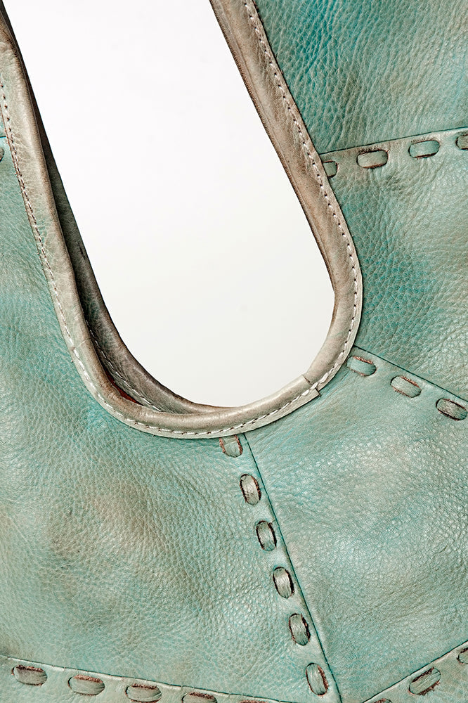 Never Mind Tote Vintage Handmade Genuine Cowhide Leather