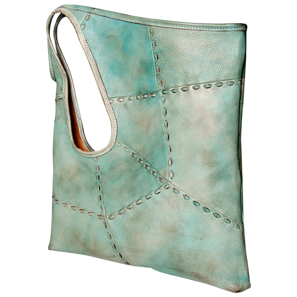 Never Mind Tote Vintage Handmade Genuine Cowhide Leather
