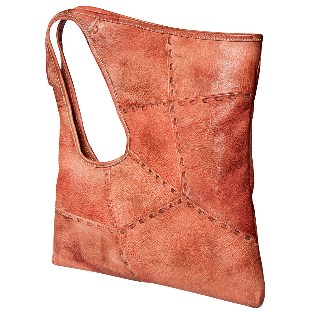 Never Mind Tote Vintage Handmade Genuine Cowhide Leather