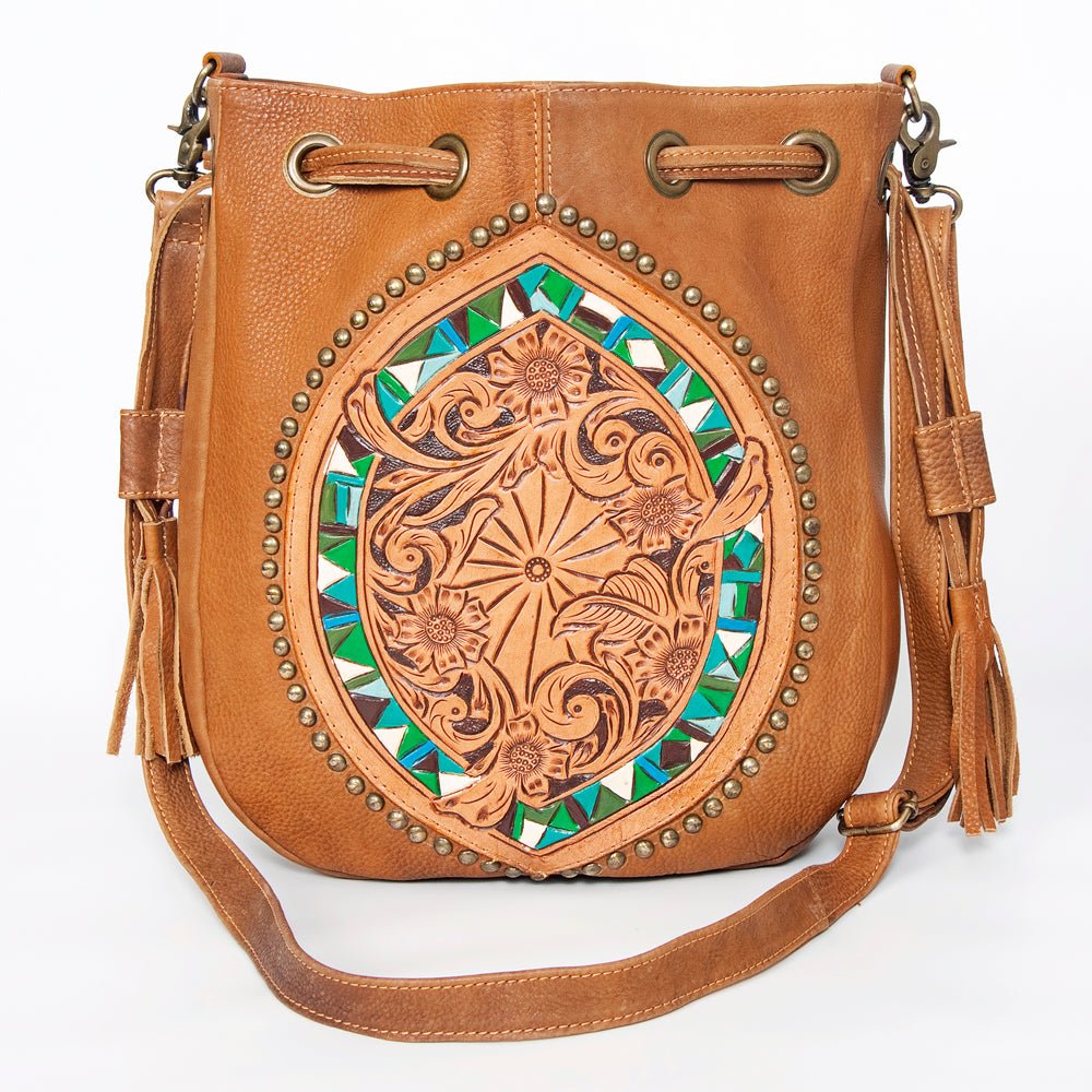 American Darling Crossbody Hand Tooled Genuine Leather