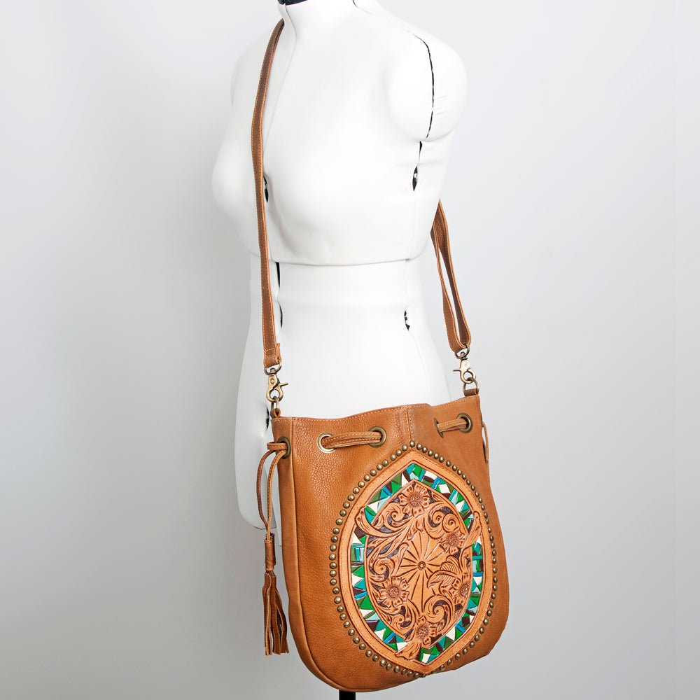 American Darling Crossbody Hand Tooled Genuine Leather