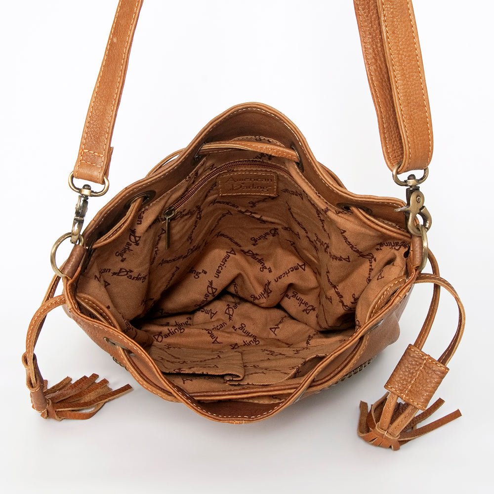American Darling Crossbody Hand Tooled Genuine Leather