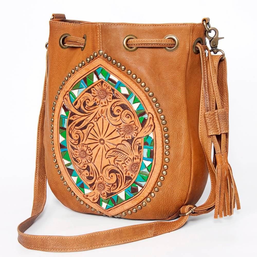 American Darling Crossbody Hand Tooled Genuine Leather