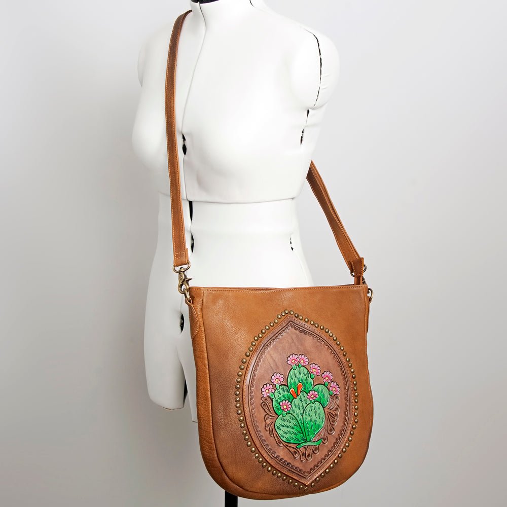 American Darling Large Crossbody Hand Tooled Genuine Leather