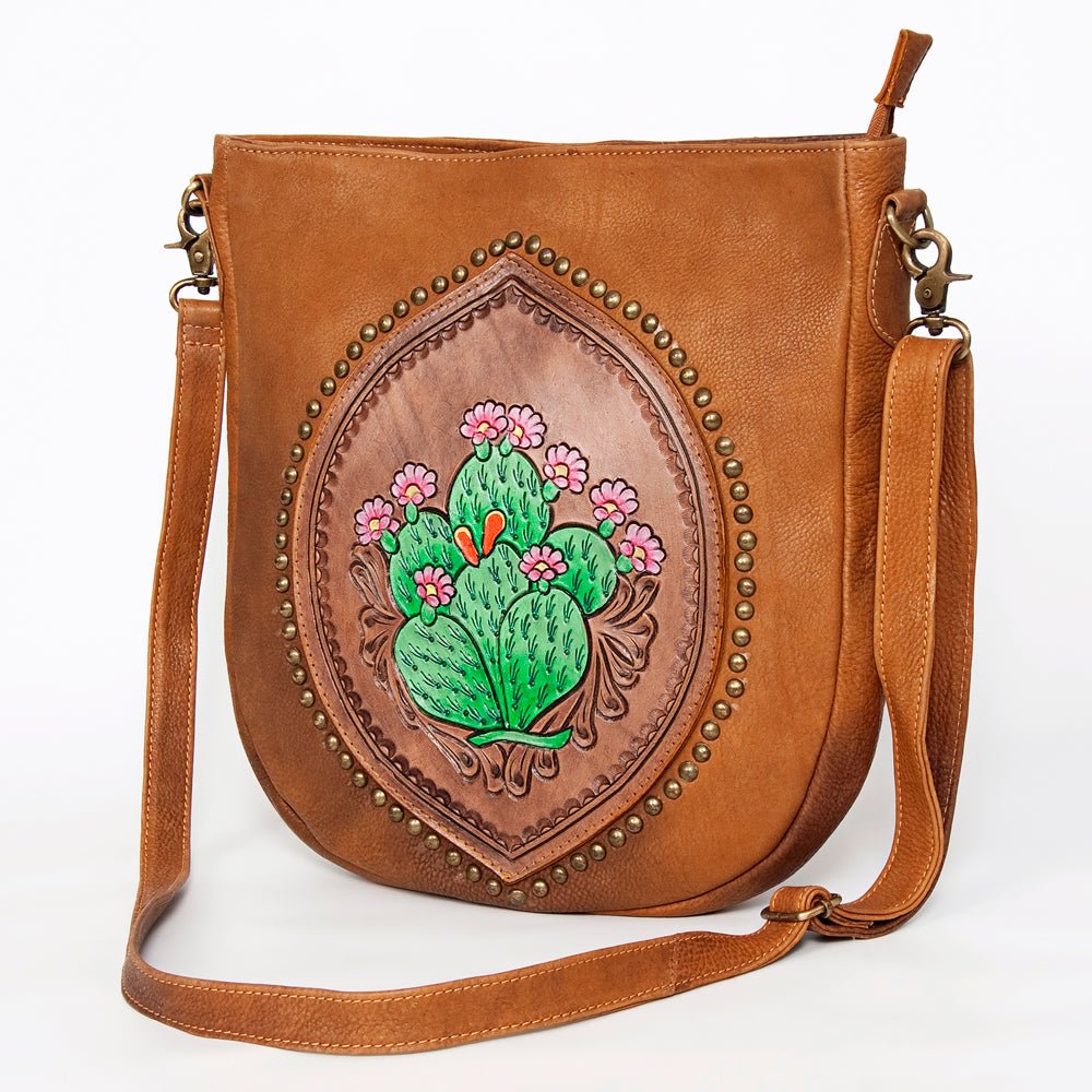 American Darling Large Crossbody Hand Tooled Genuine Leather