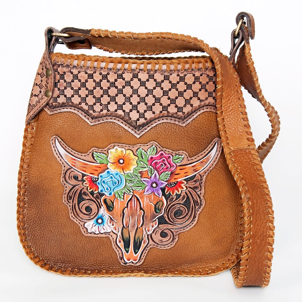 American Darling Crossbody Hand Tooled Genuine Leather