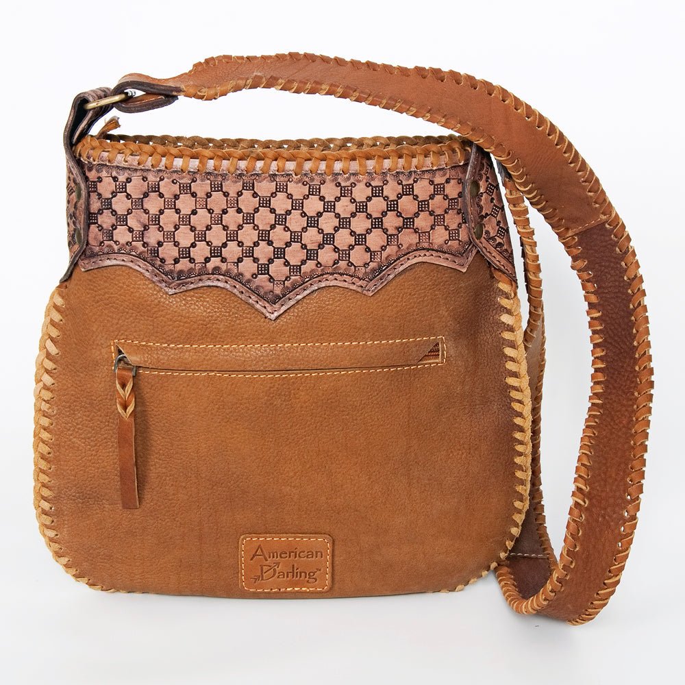 American Darling Crossbody Hand Tooled Genuine Leather
