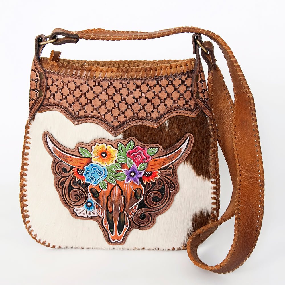 American Darling Crossbody Hand Tooled Genuine Leather