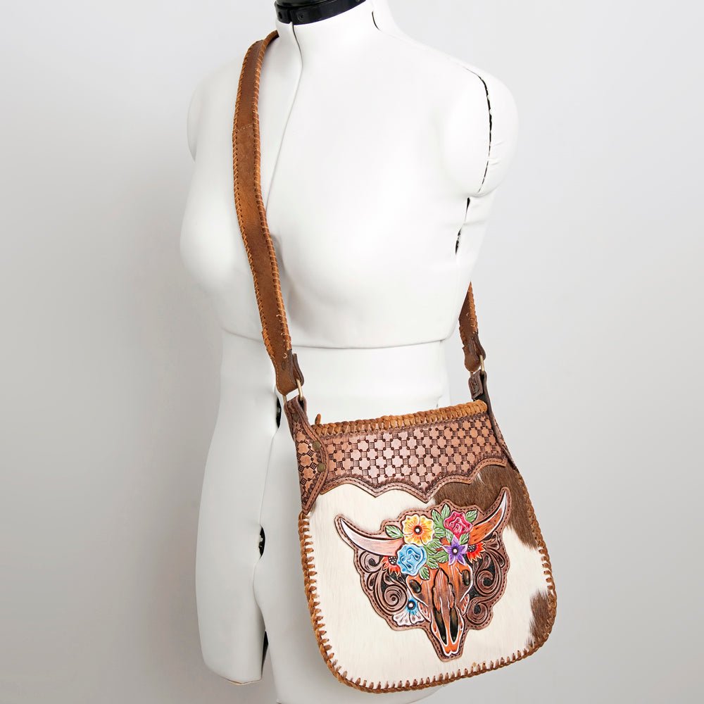 American Darling Crossbody Hand Tooled Genuine Leather