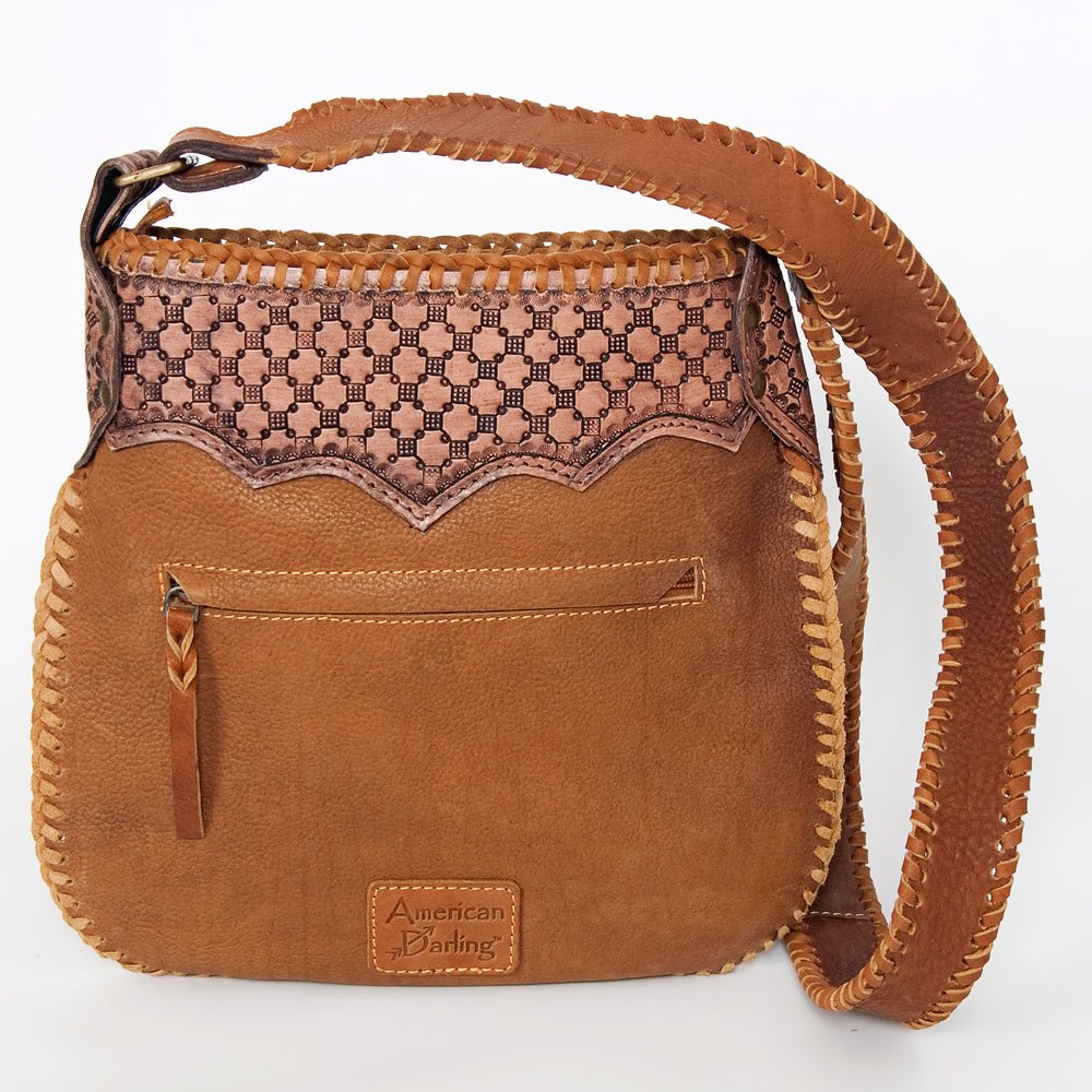 American Darling Crossbody Hand Tooled Genuine Leather