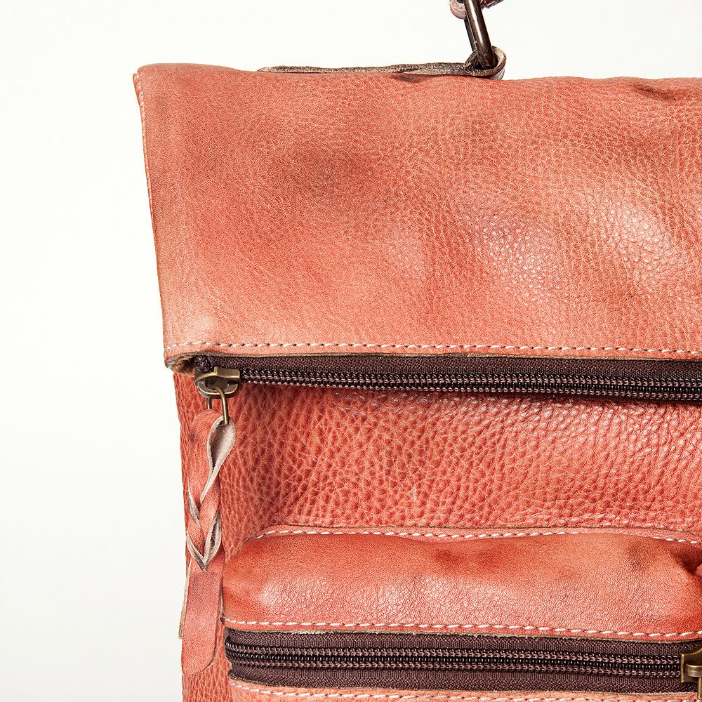 Never Mind Backpack Vintage Handmade Genuine Cowhide Leather