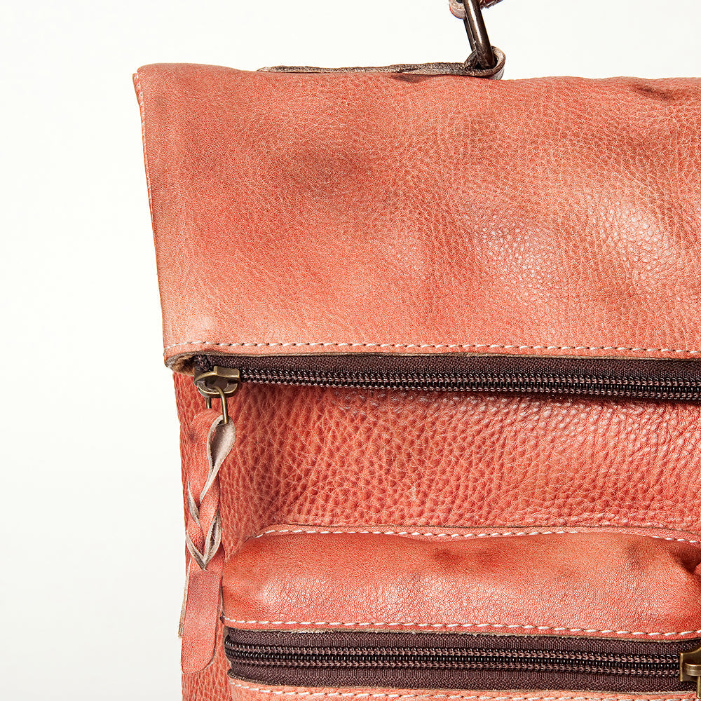 Never Mind Nmbg134C Backpack Vintage Handmade Genuine Cowhide Leather Women Bag Western Handbag Purse