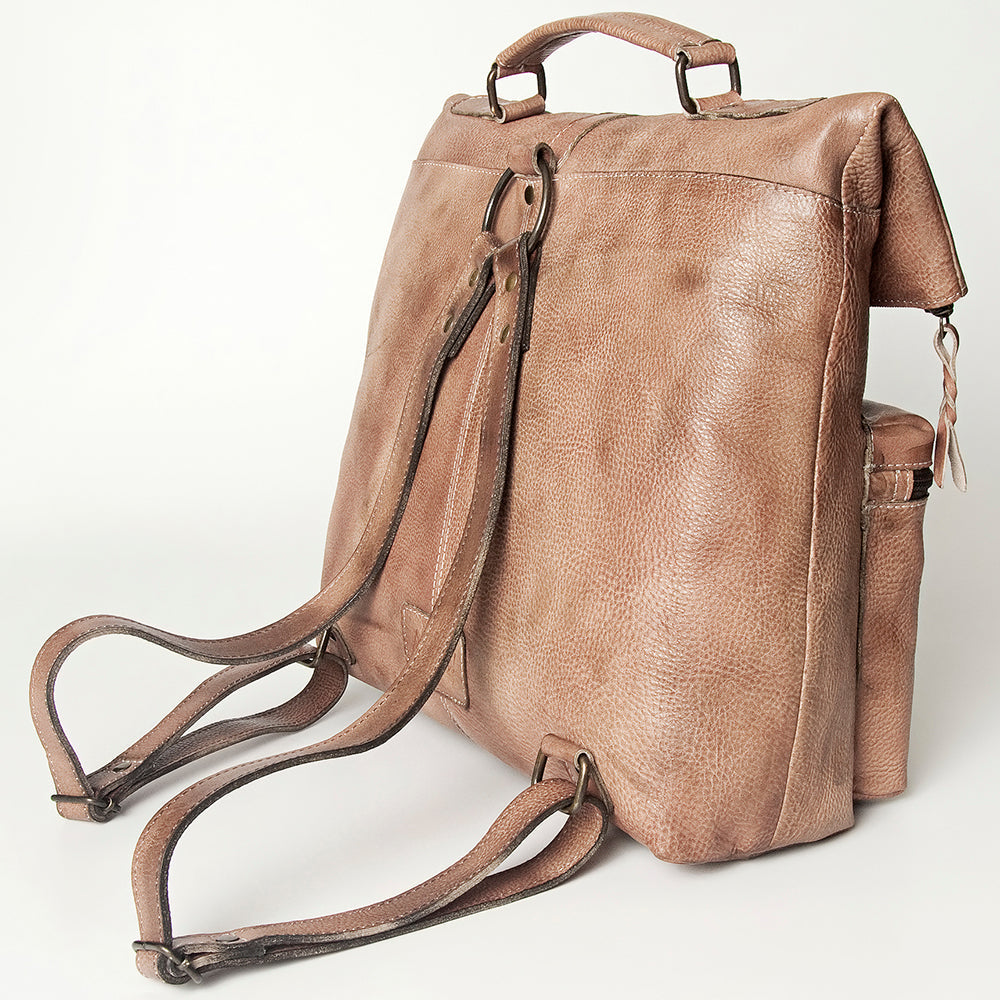 Never Mind Backpack Vintage Handmade Genuine Cowhide Leather