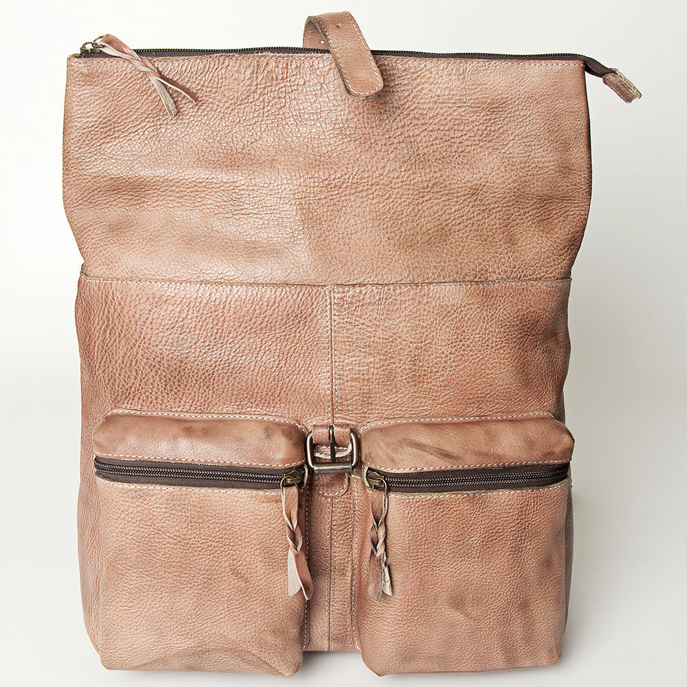 Never Mind Backpack Vintage Handmade Genuine Cowhide Leather