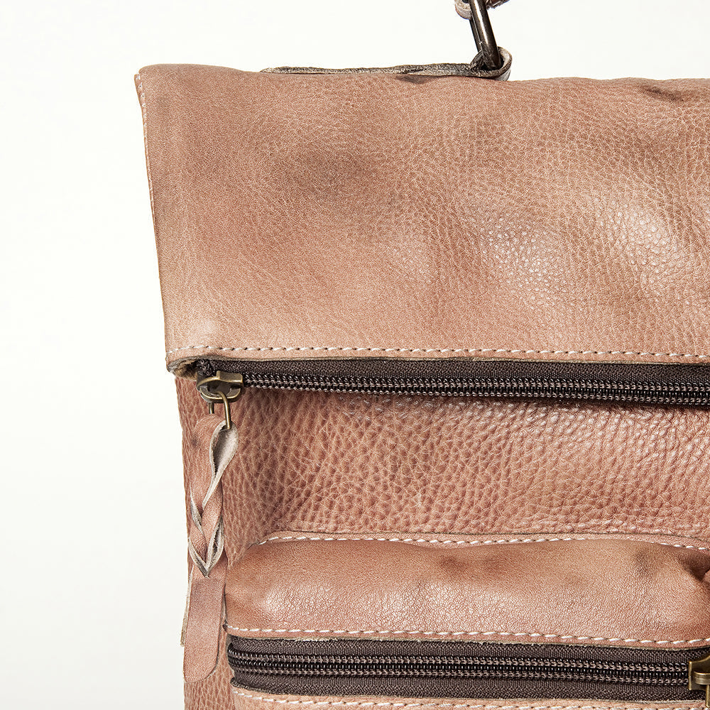 Never Mind Backpack Vintage Handmade Genuine Cowhide Leather