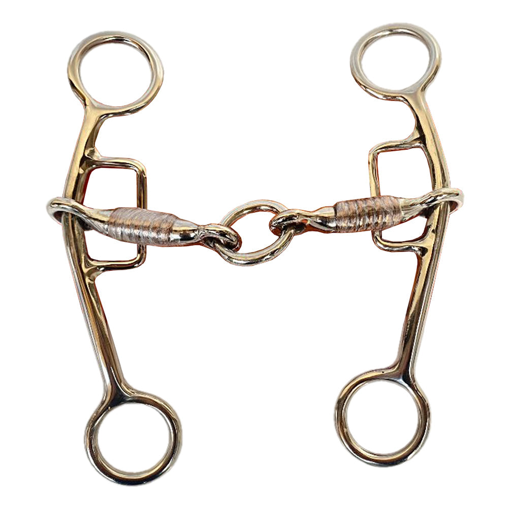 HILASON 5 in Western Stainless Steel Curb Bit with Copper Wrapped Mouthpiece | Horse Bits Walking Training Equine for horses