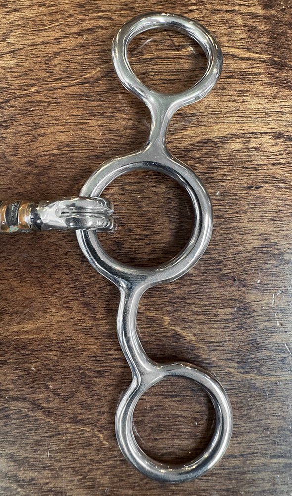 HILASON Western 3 pcs Dogbone Copper Rings Short Gag Bit with Sweet Iron | Horse Bits Walking Training Equine for horses