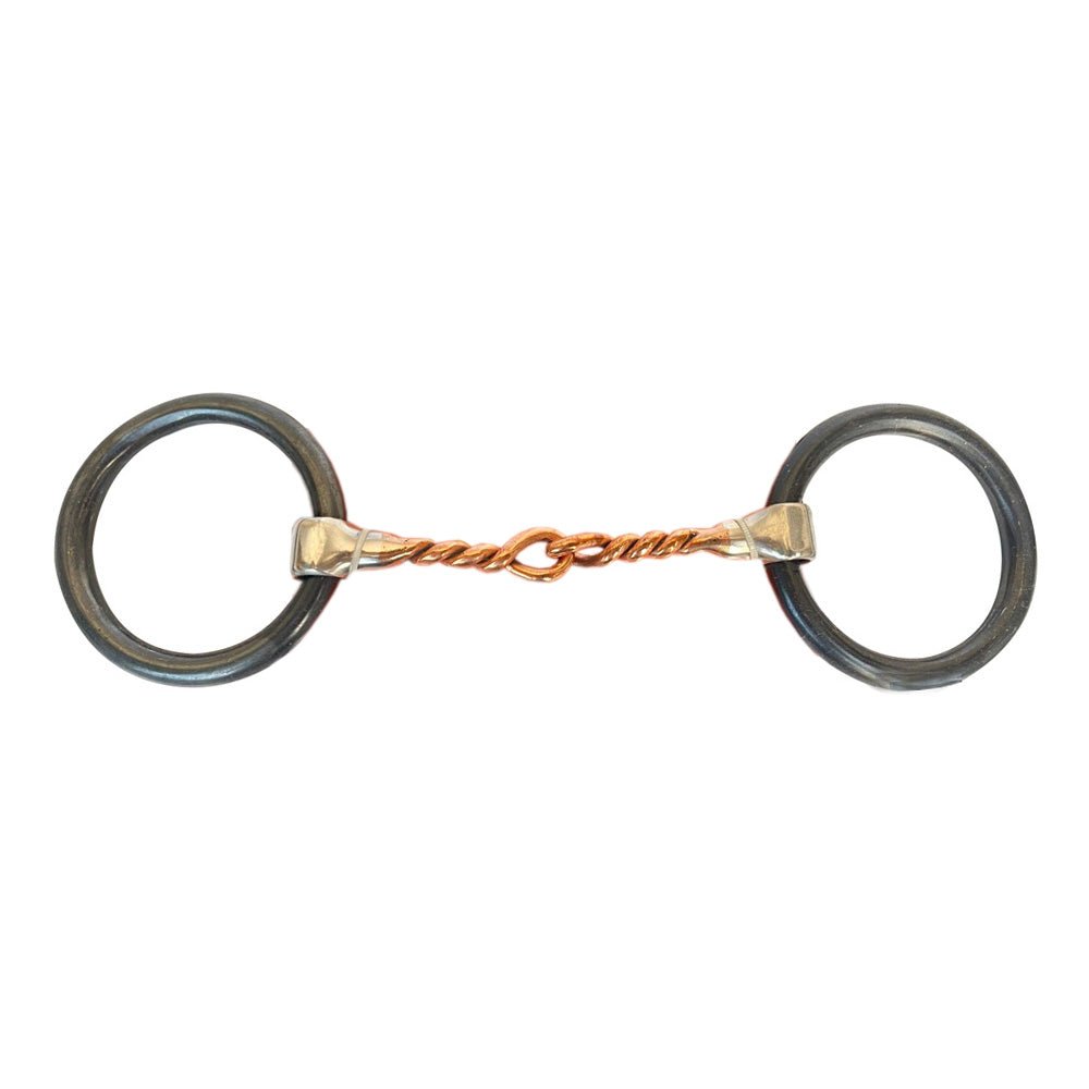 HILASON Weighted O Ring Twisted Copper Wire Snaffle Bit | Horse Bits Western Walking Training Equine for horses