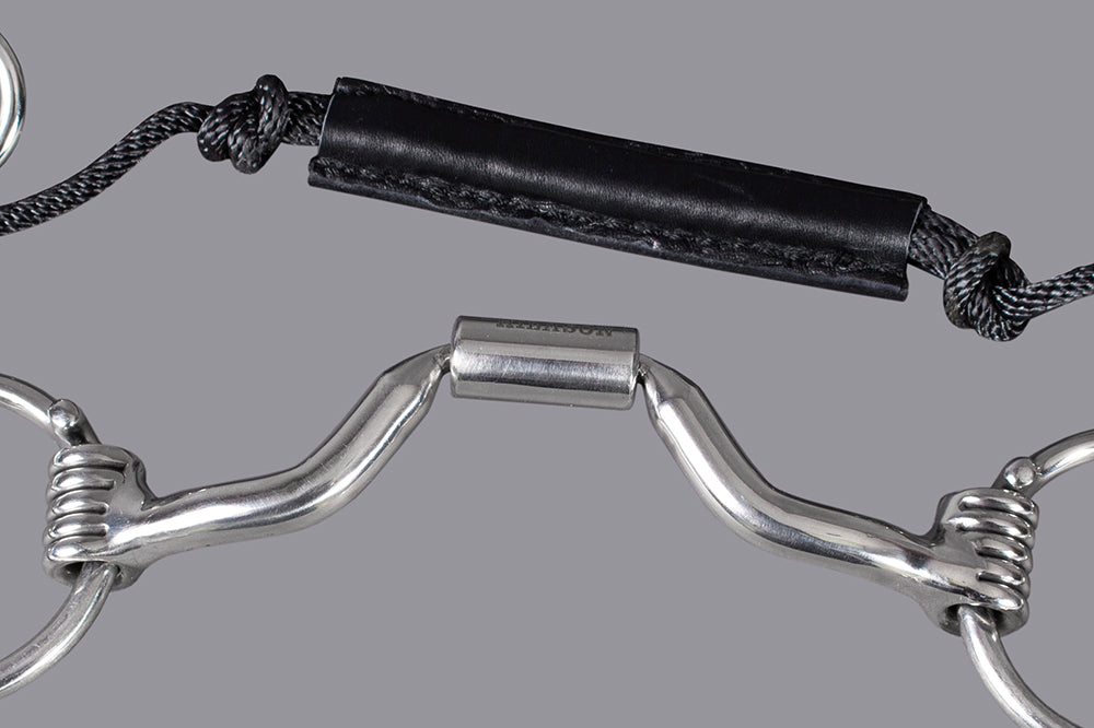 HILASON Med Port Stainless Steel O Ring Combination Elevator Bit w/ leather strap