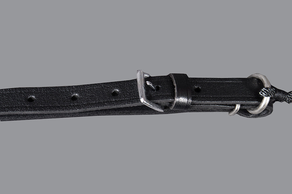 Hilason Mouth O Ring Low Port Gag Bit Solid Stainless Steel w/ leather strap | Horse Bits Western Training