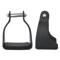2.5" Neck Bar H Equine Western Horse Heavy-Duty Genuine Leather Alum. padded Stirrups