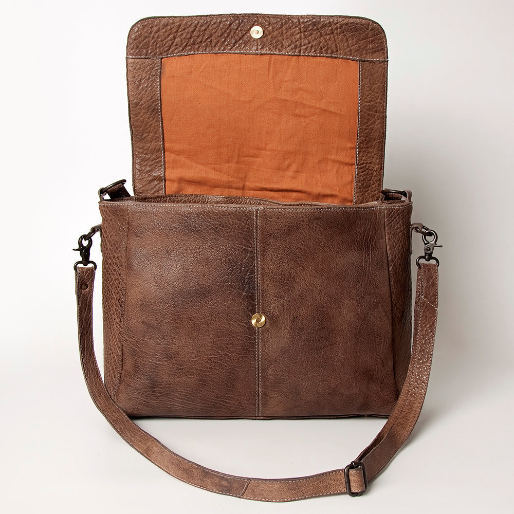 Never Mind Crossbody Vintage Handmade Genuine Cowhide Leather